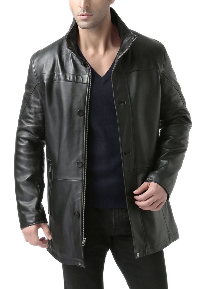 Mens Chad Leather Car Coat