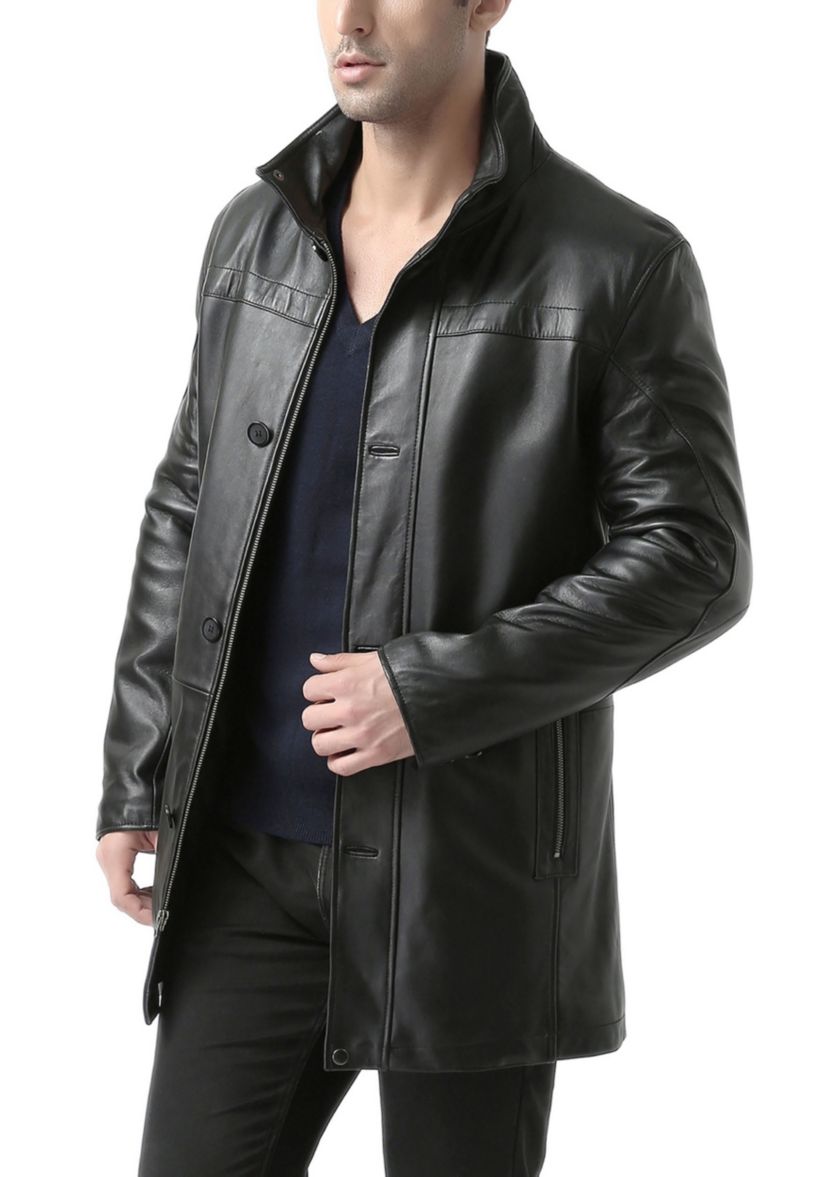 Mens Chad Leather Car Coat