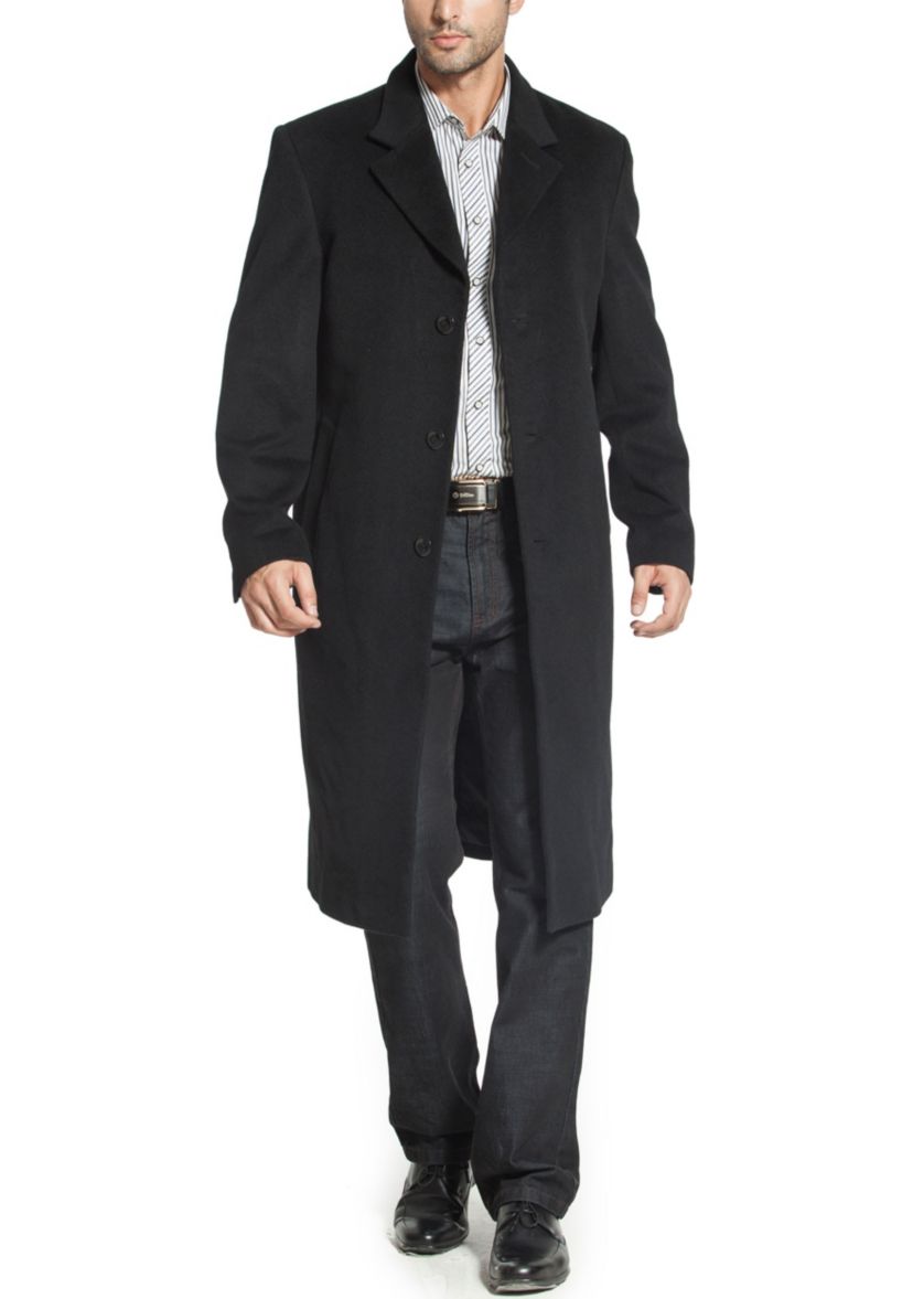 Mens Henry Wool Blend Long Walking Coat