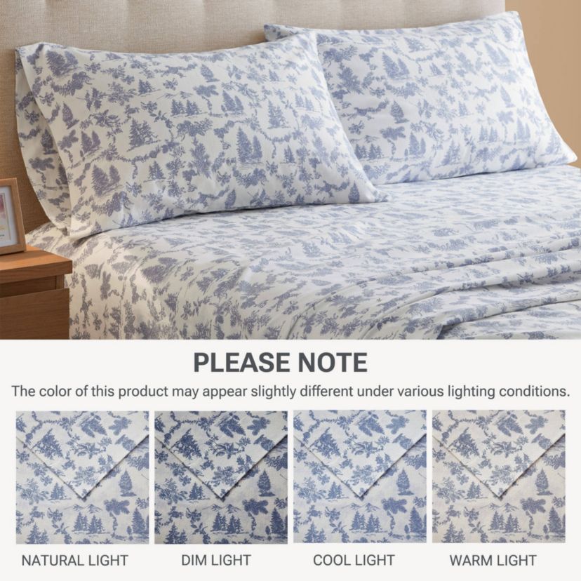 Cozy Cotton Flannel 100% Cotton Flannel Printed Sheet Set