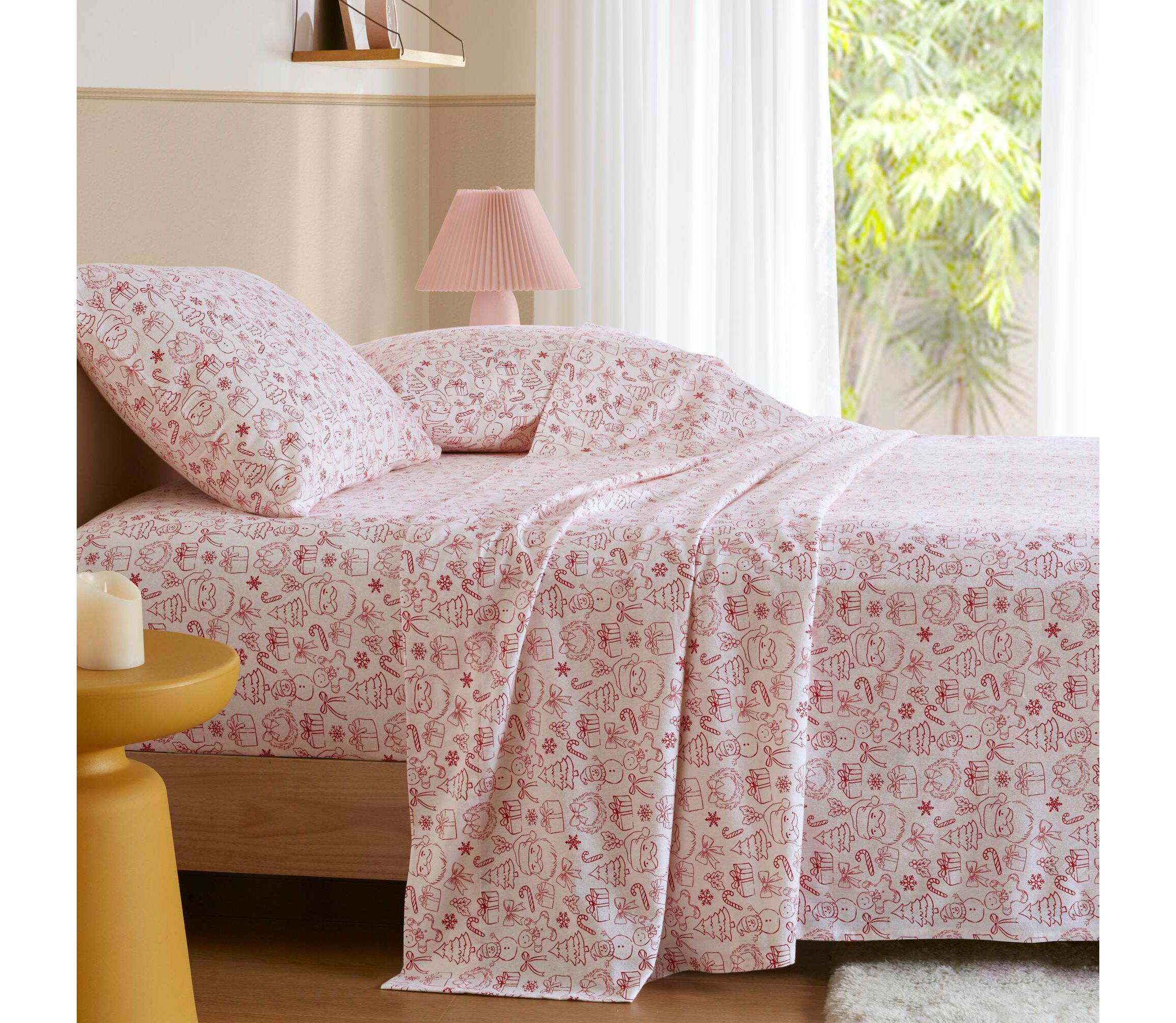 Cozy Soft 100% Cotton Flannel Pigment Printed Sheet Set