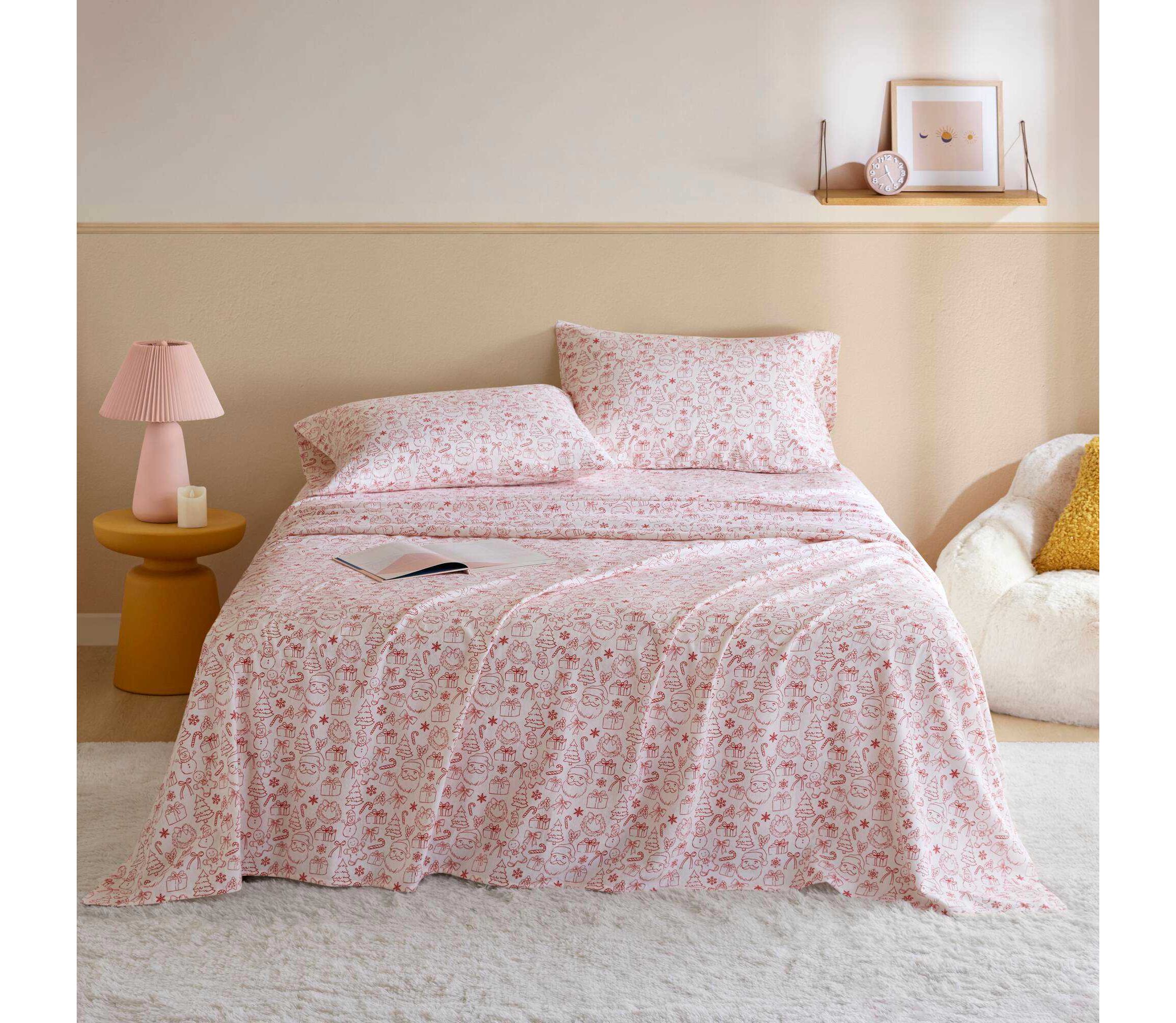 Cozy Soft 100% Cotton Flannel Pigment Printed Sheet Set