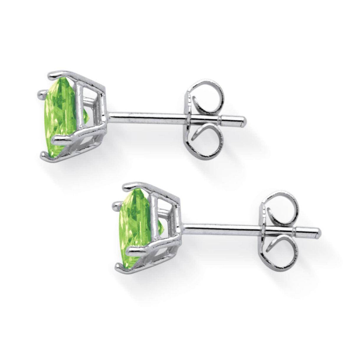 .925 Sterling Silver Stud Birthstone Earrings