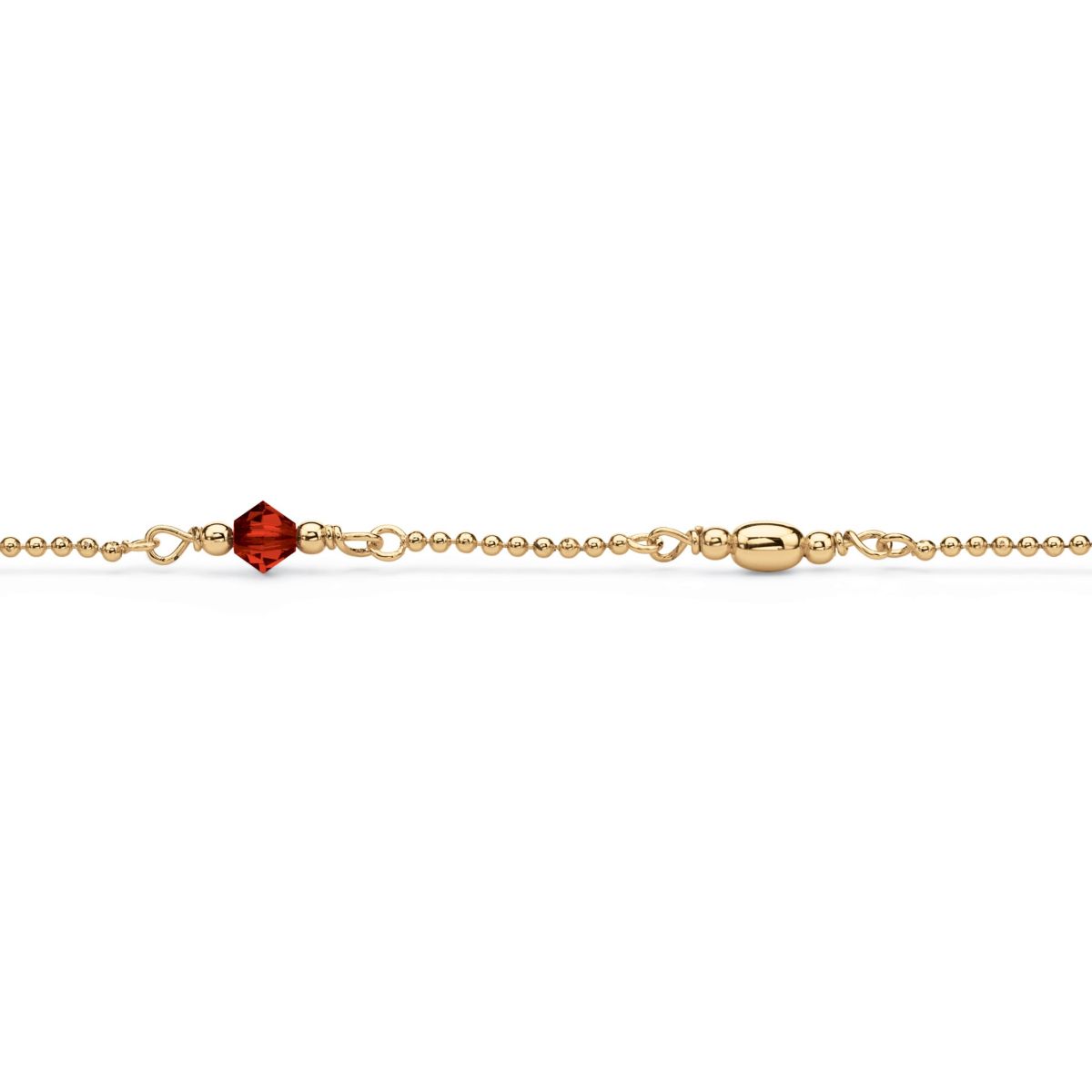 Birthstone Gold-Plated Sterling Silver Ankle Bracelet