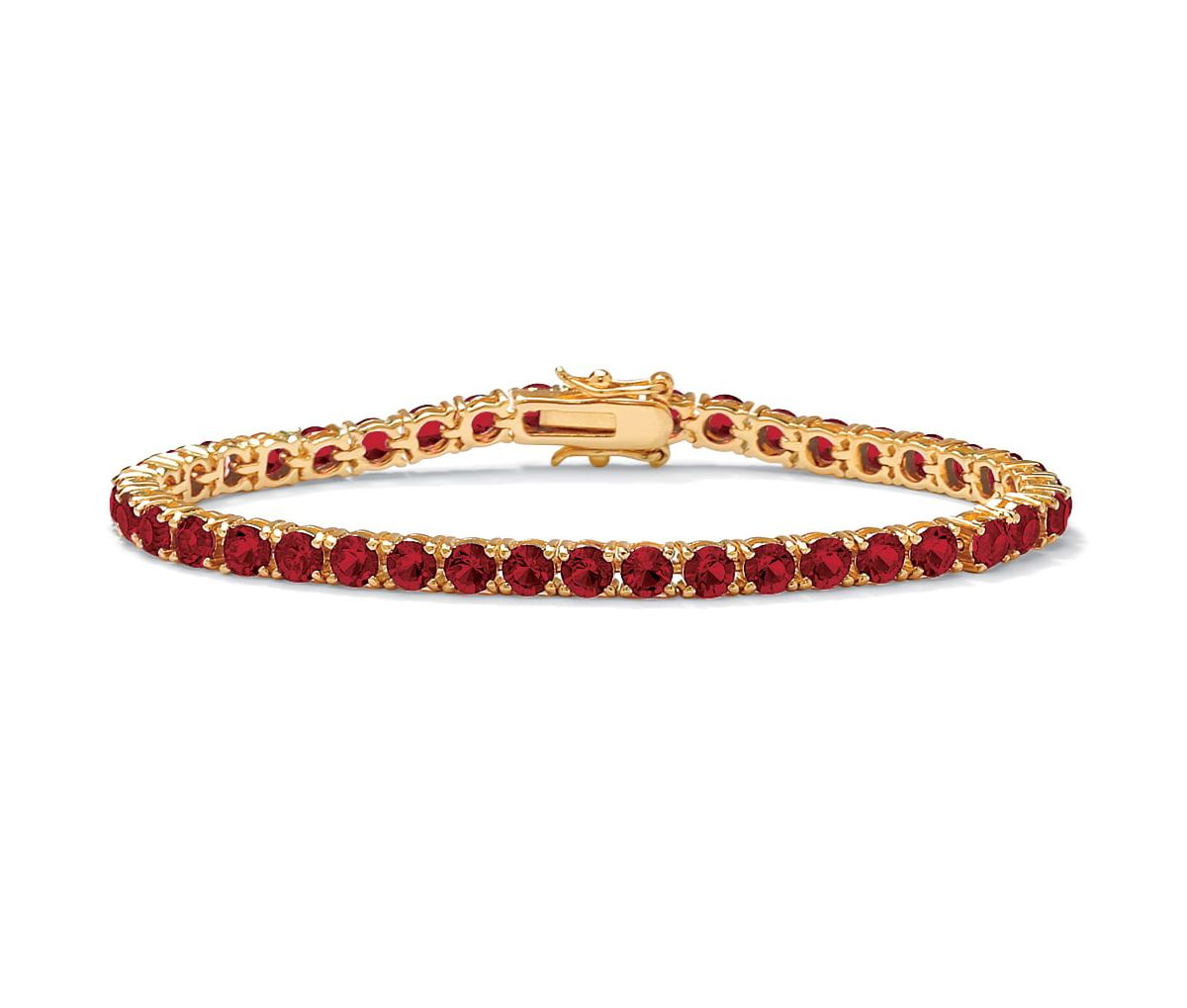 Birthstone Tennis Bracelet in Gold-Plated