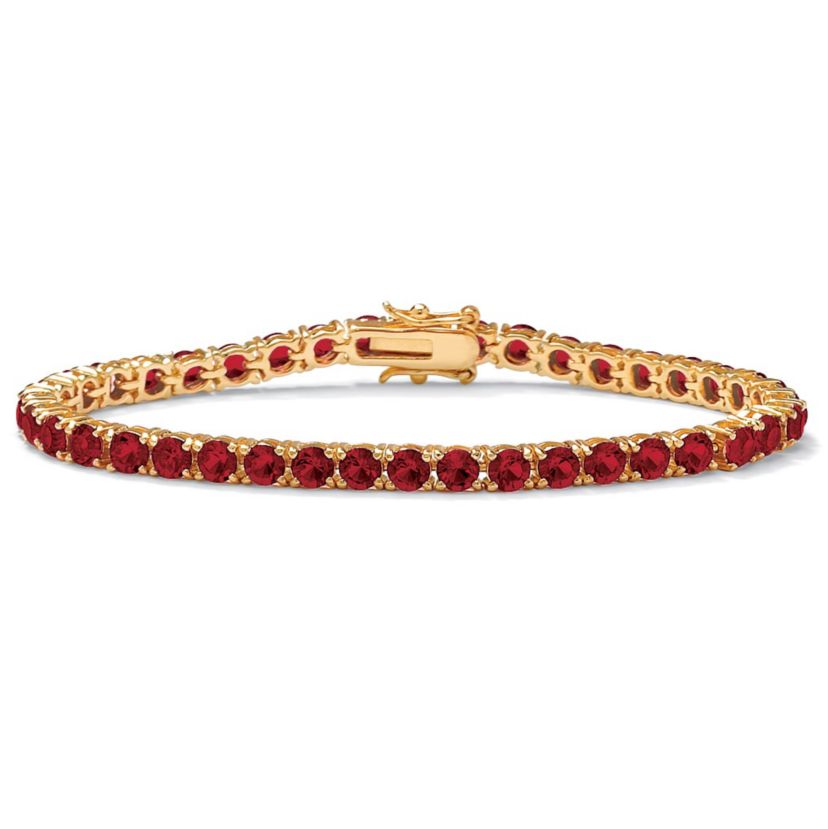 Birthstone Tennis Bracelet in Gold-Plated
