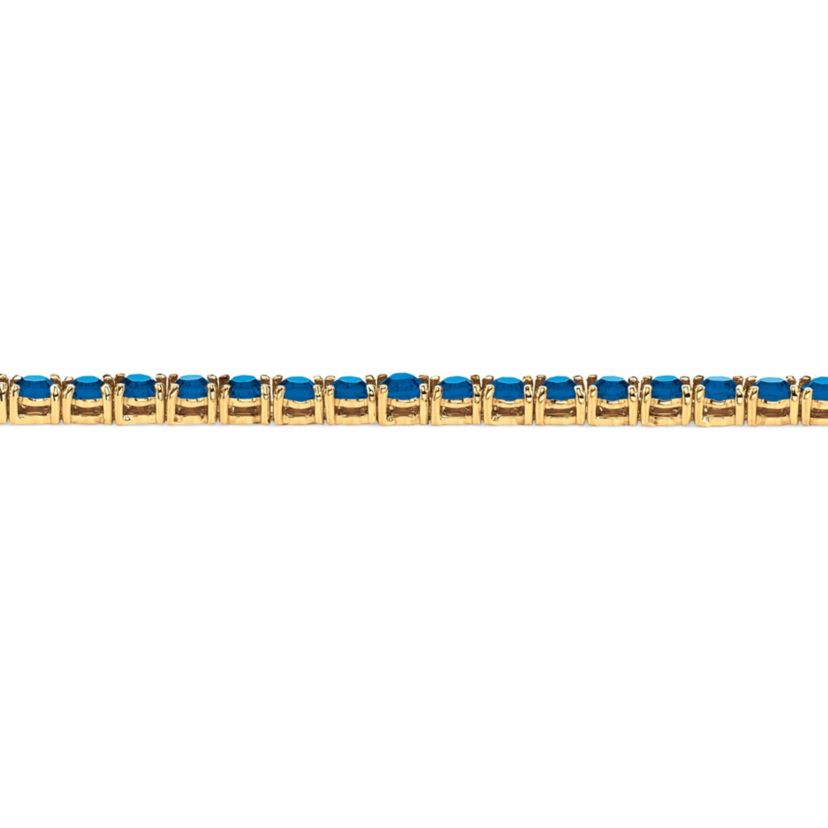 Birthstone Tennis Bracelet in Gold-Plated