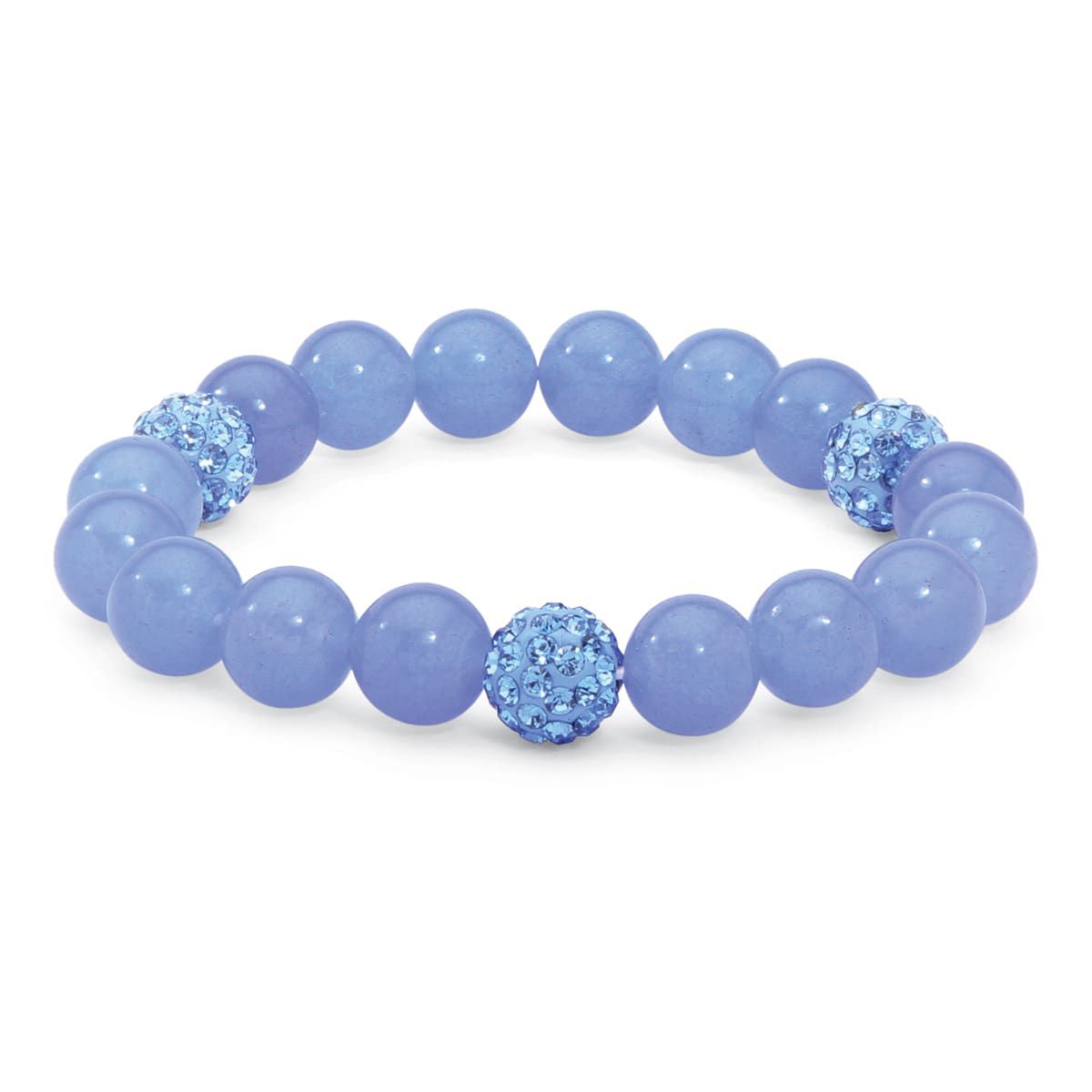 Agate & Simulated Birthstone Stretch Bracelet