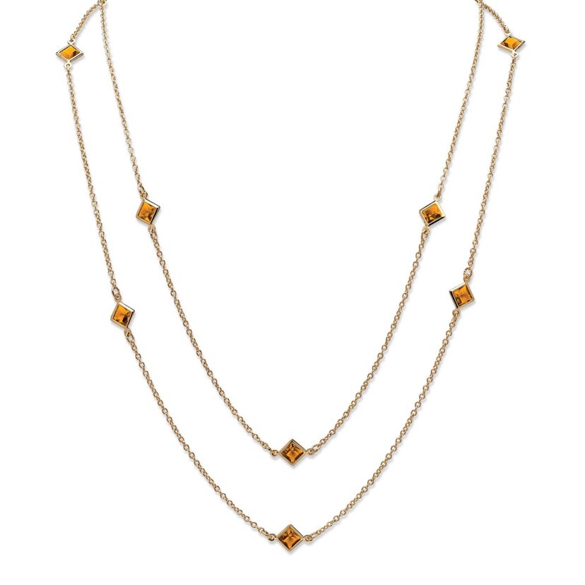 Birthstone Necklace in Yellow Goldtone