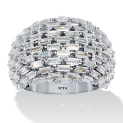 Seta Jewelry 6.06 TCW Cubic Zirconia Silvertone Dome Ring | Belk