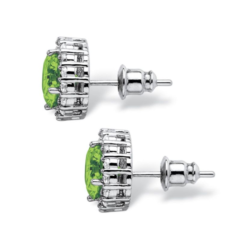 4.30 TCW Birthstone CZ Silvertone Jewelry Set