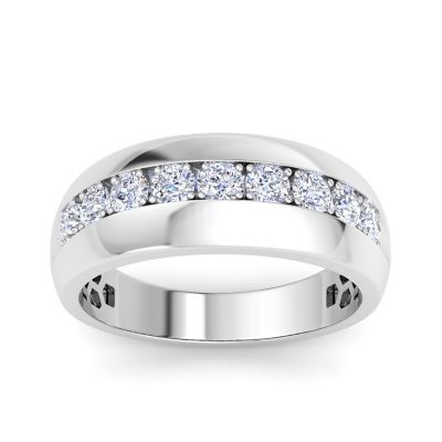Bruno Magli Lab Created Mens 1 Carat Classic Lab Grown Diamond Ring In Sterling Silver, 10