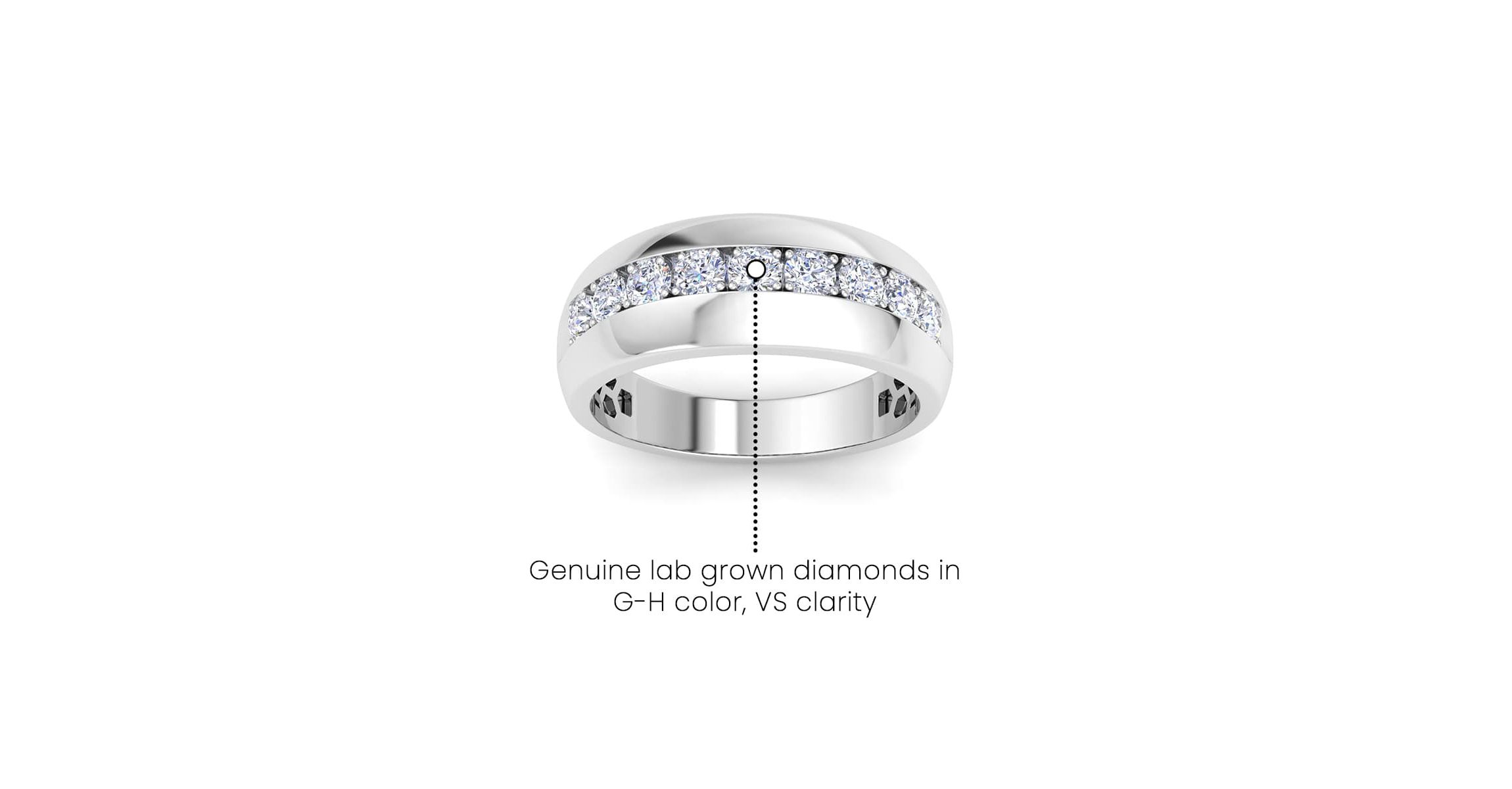 Lab Created Mens 1 Carat Classic Lab Grown Diamond Ring In Sterling Silver