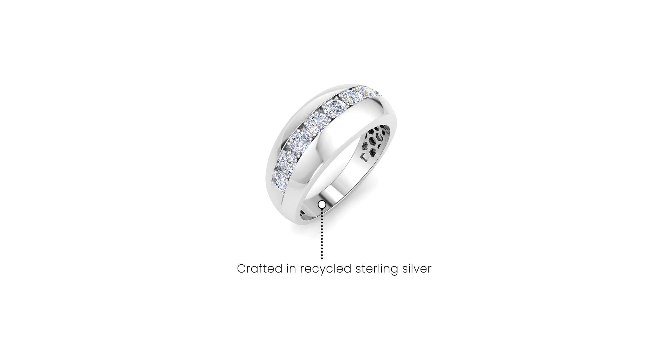 Lab Created Mens 1 Carat Classic Lab Grown Diamond Ring In Sterling Silver