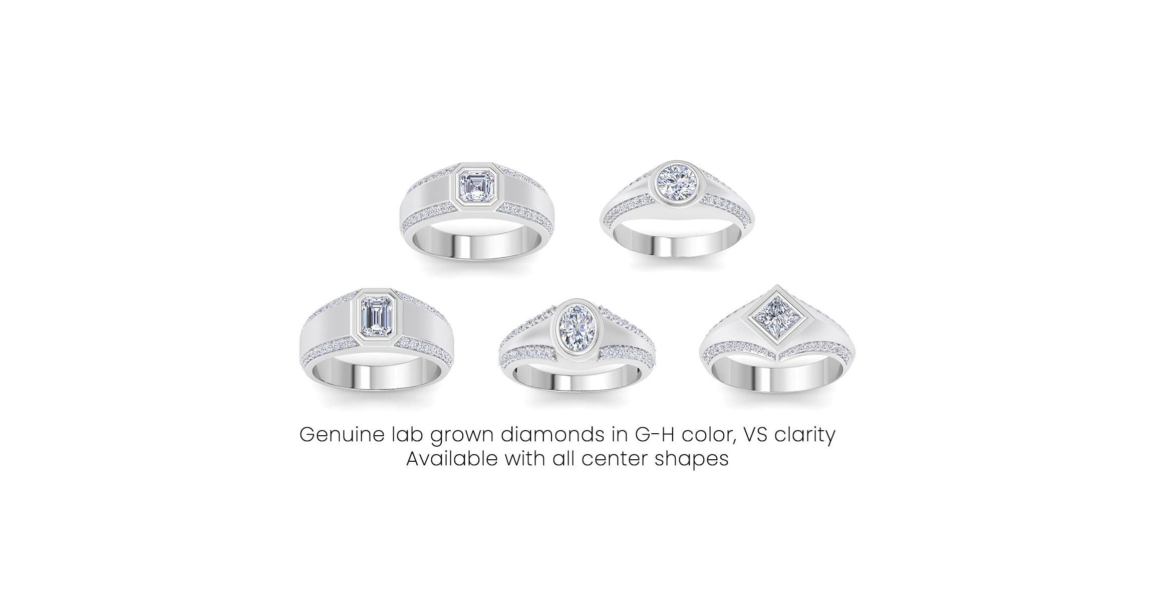 Lab Created Mens 1 1/2 Carat Round Shape Lab Grown Diamond Ring In Sterling Silver