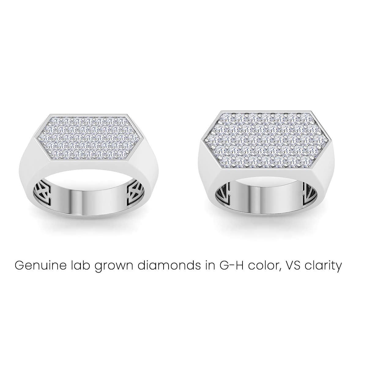 Lab Created Mens 1 Carat Lab Grown Diamond Cluster Ring In Sterling Silver