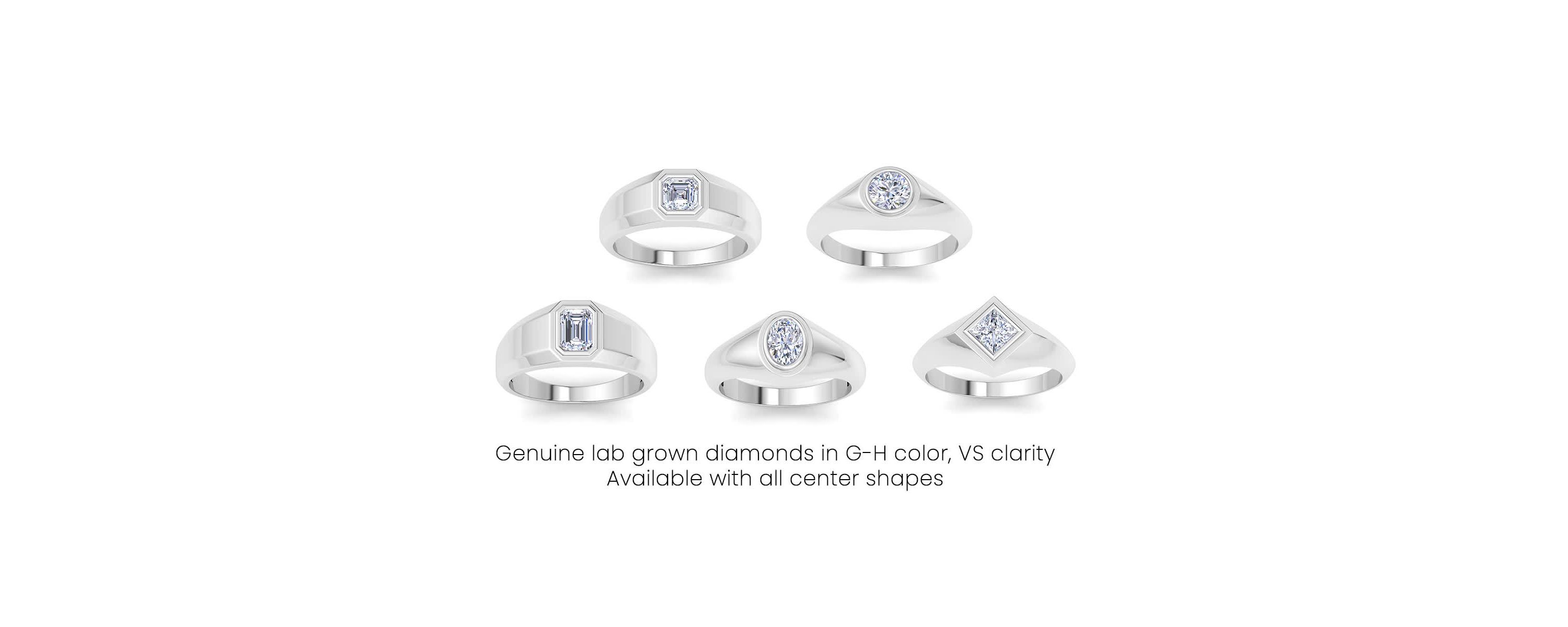Lab Created Mens 1 Carat Emerald Cut Lab Grown Diamond Solitaire Ring In Sterling Silver