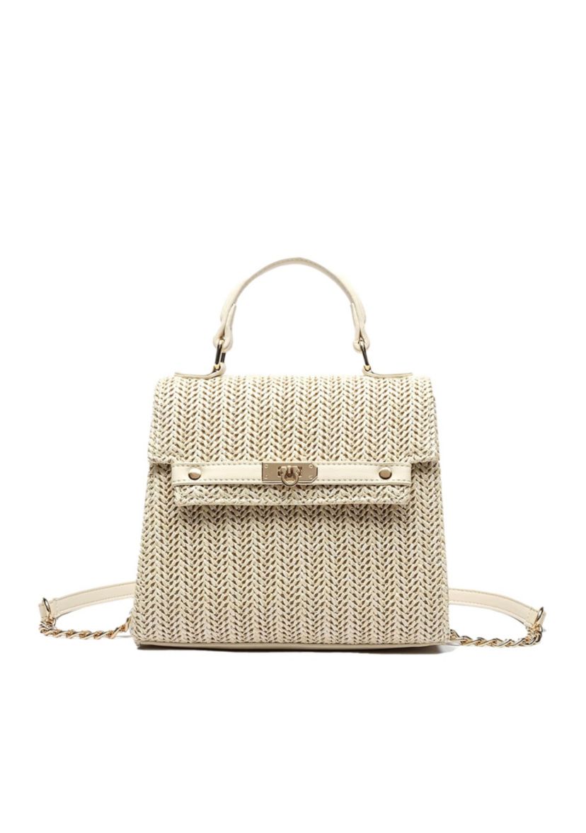 Stella Straw Crossbody Purse
