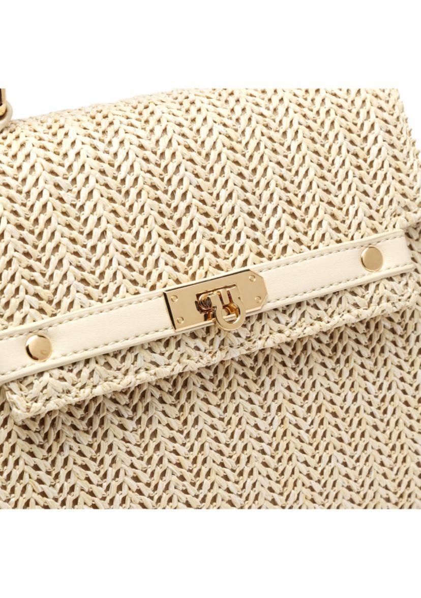 Stella Straw Crossbody Purse