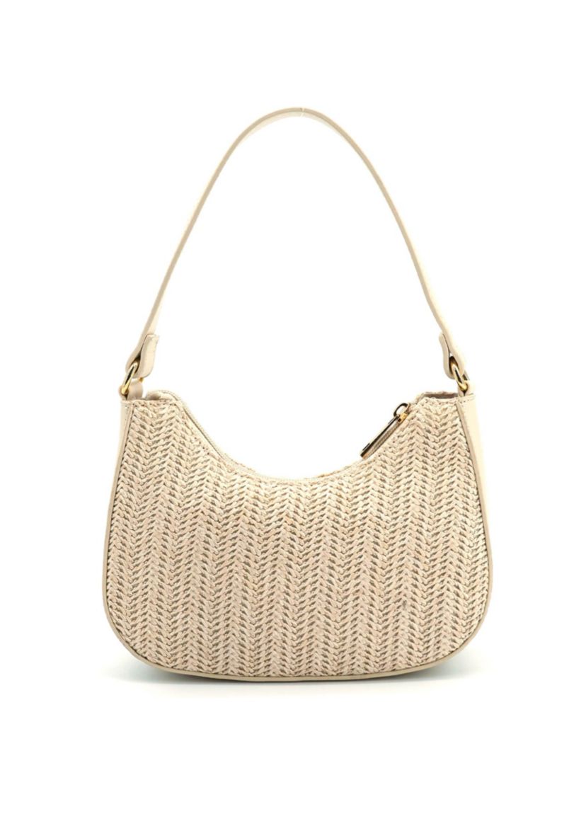 Nyomi Floral Straw Top Handle Shoulder Bag