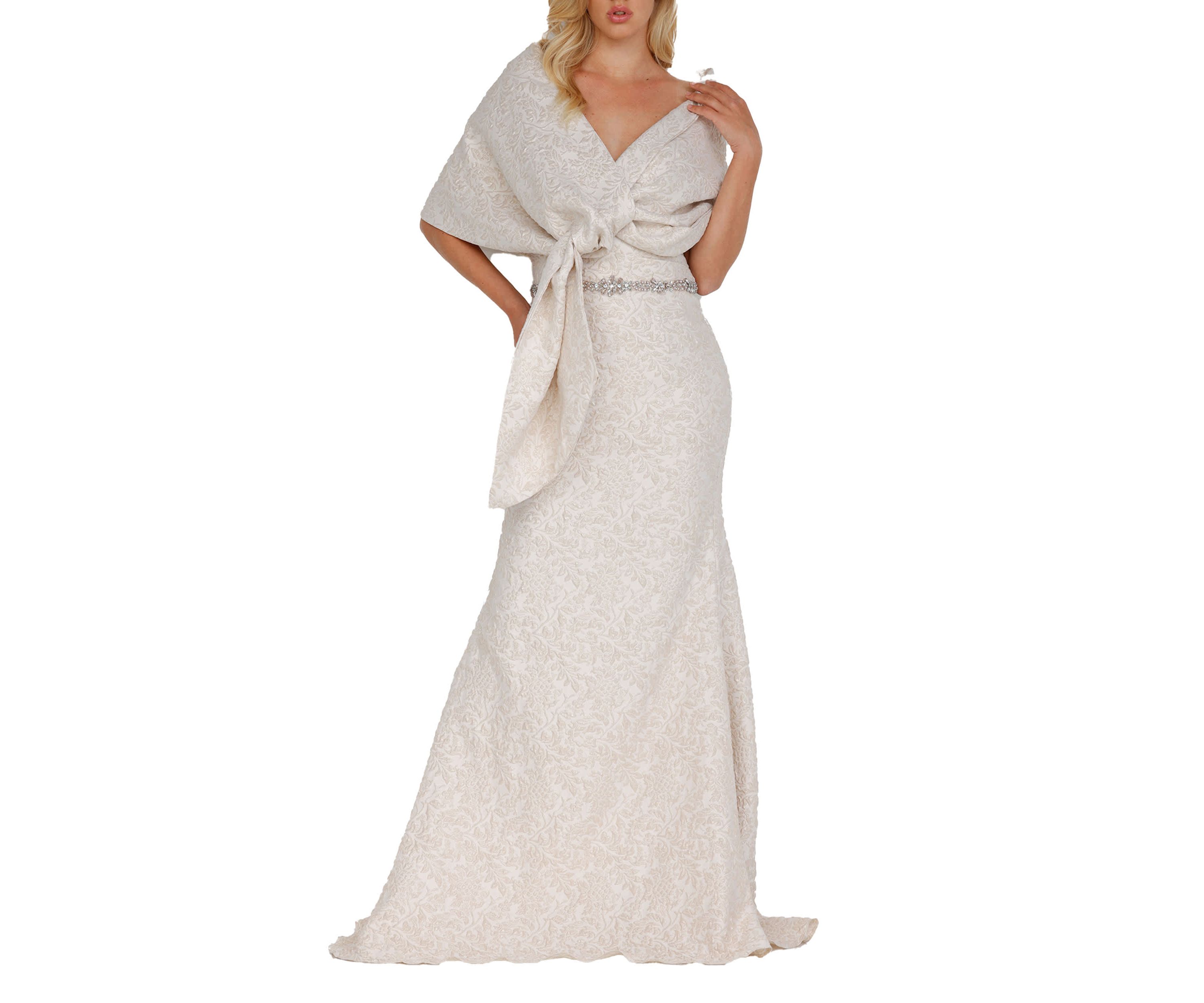 Womens  Brocade With Shawl
