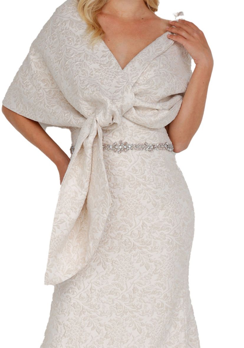 Womens  Brocade With Shawl