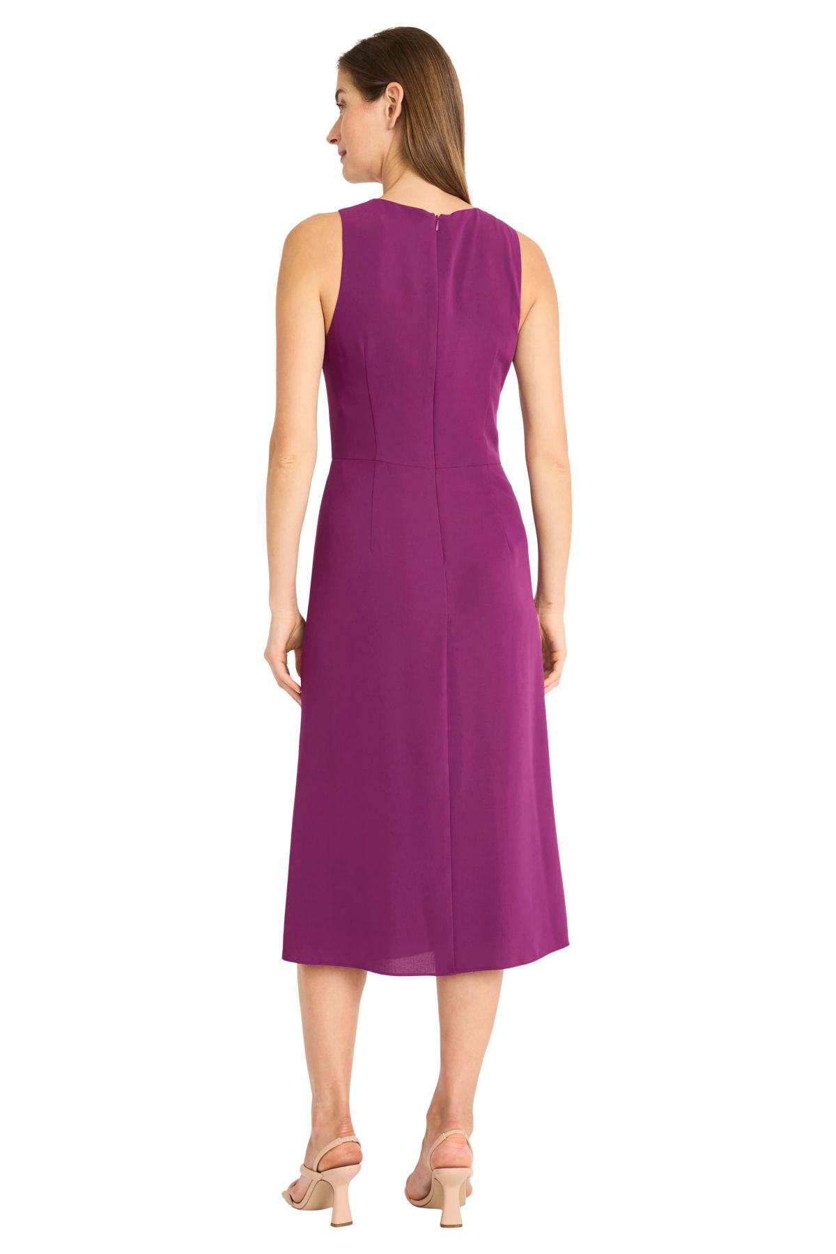 Sleeveless Dress With Twist At Waist