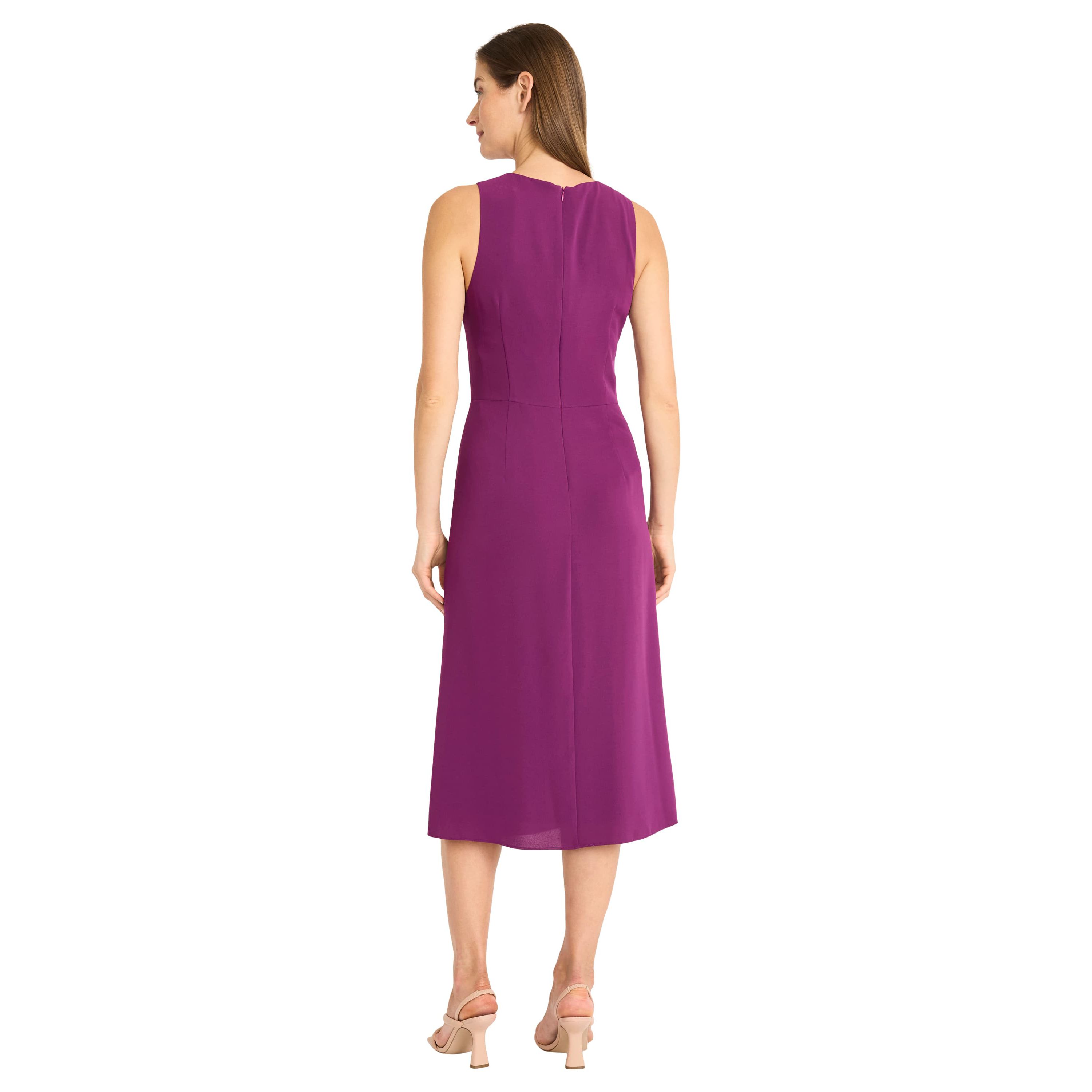Sleeveless Dress With Twist At Waist