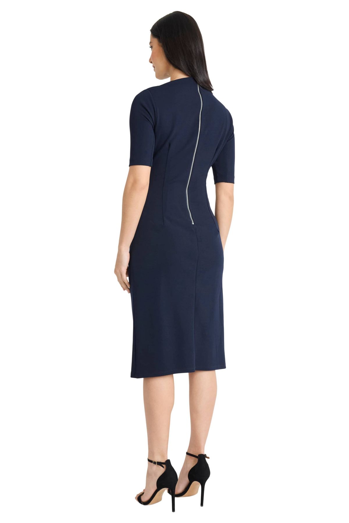 Asymmetrical Drape Neck Midi