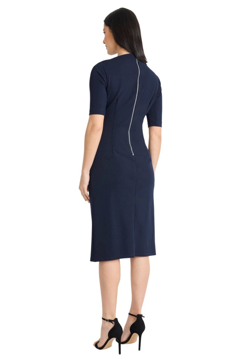 Asymmetrical Drape Neck Midi