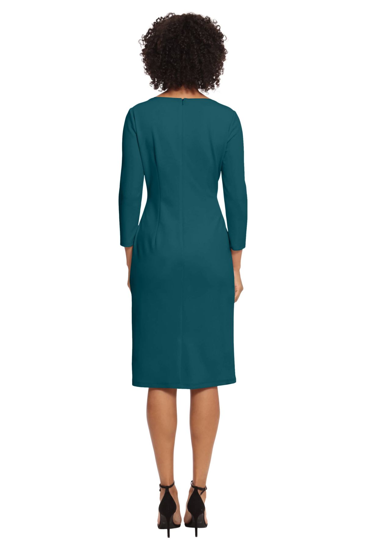 Long Sleeve Midi Dress With Ruching