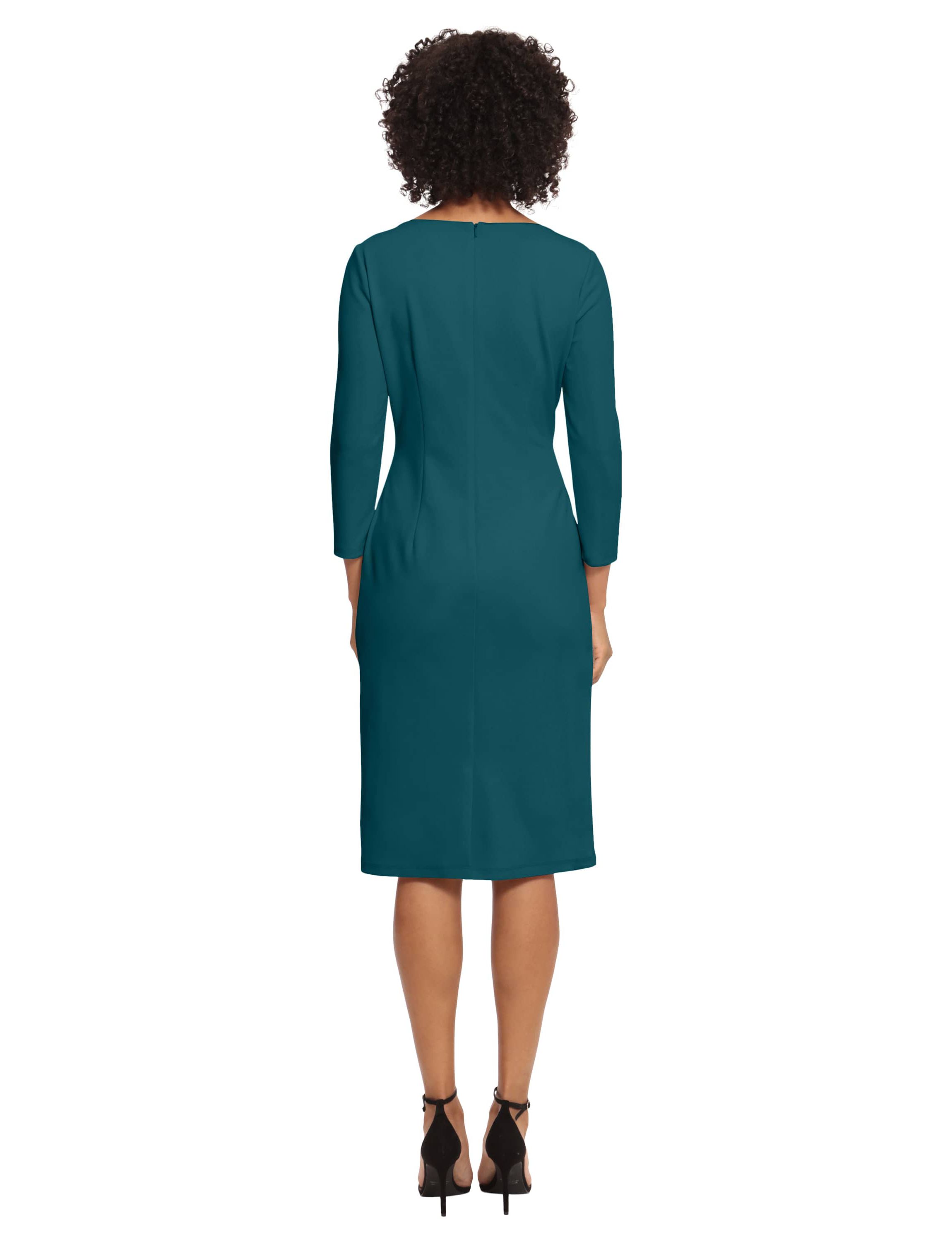 Long Sleeve Midi Dress With Ruching
