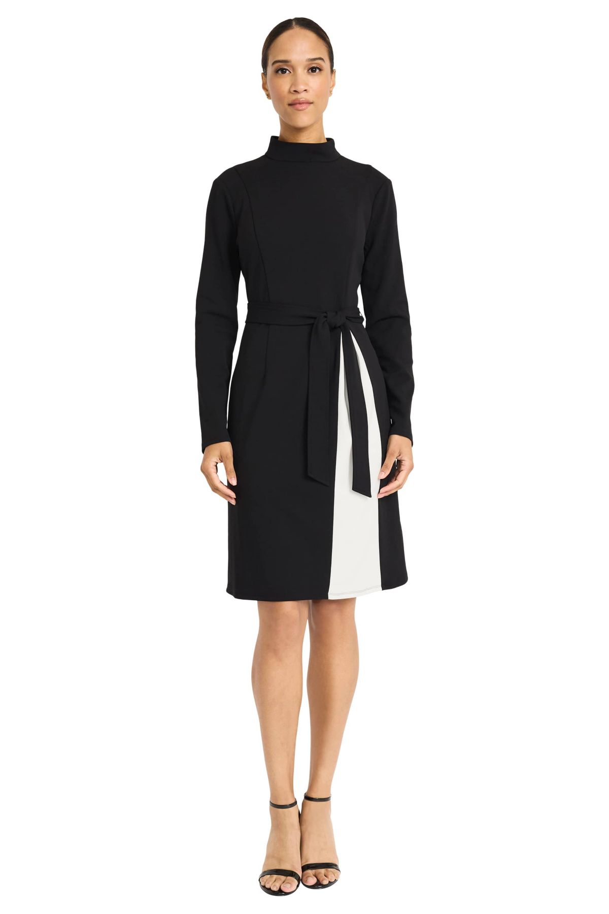 Colorblock Fit & Flare Dress