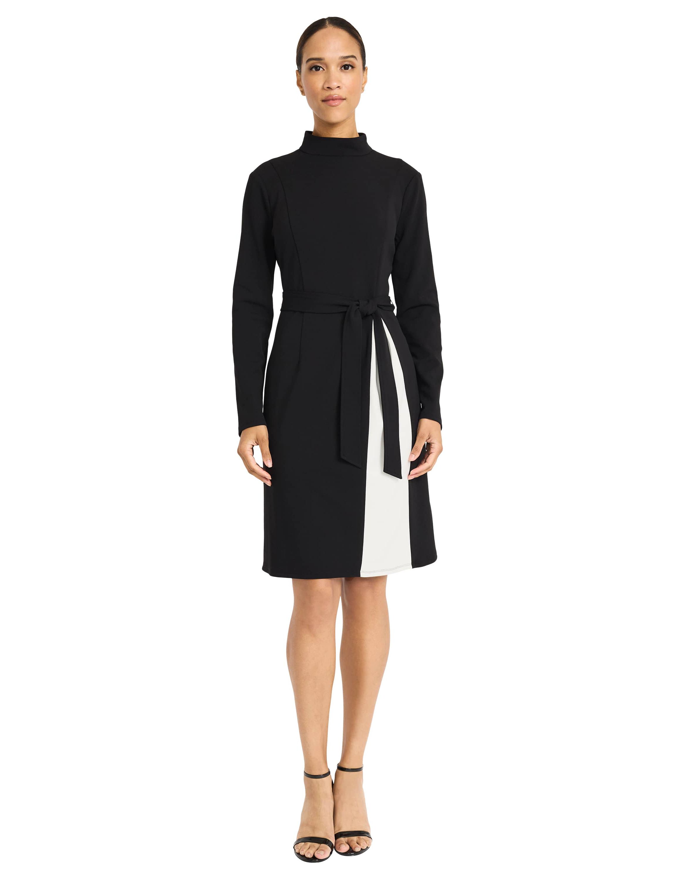 Colorblock Fit & Flare Dress