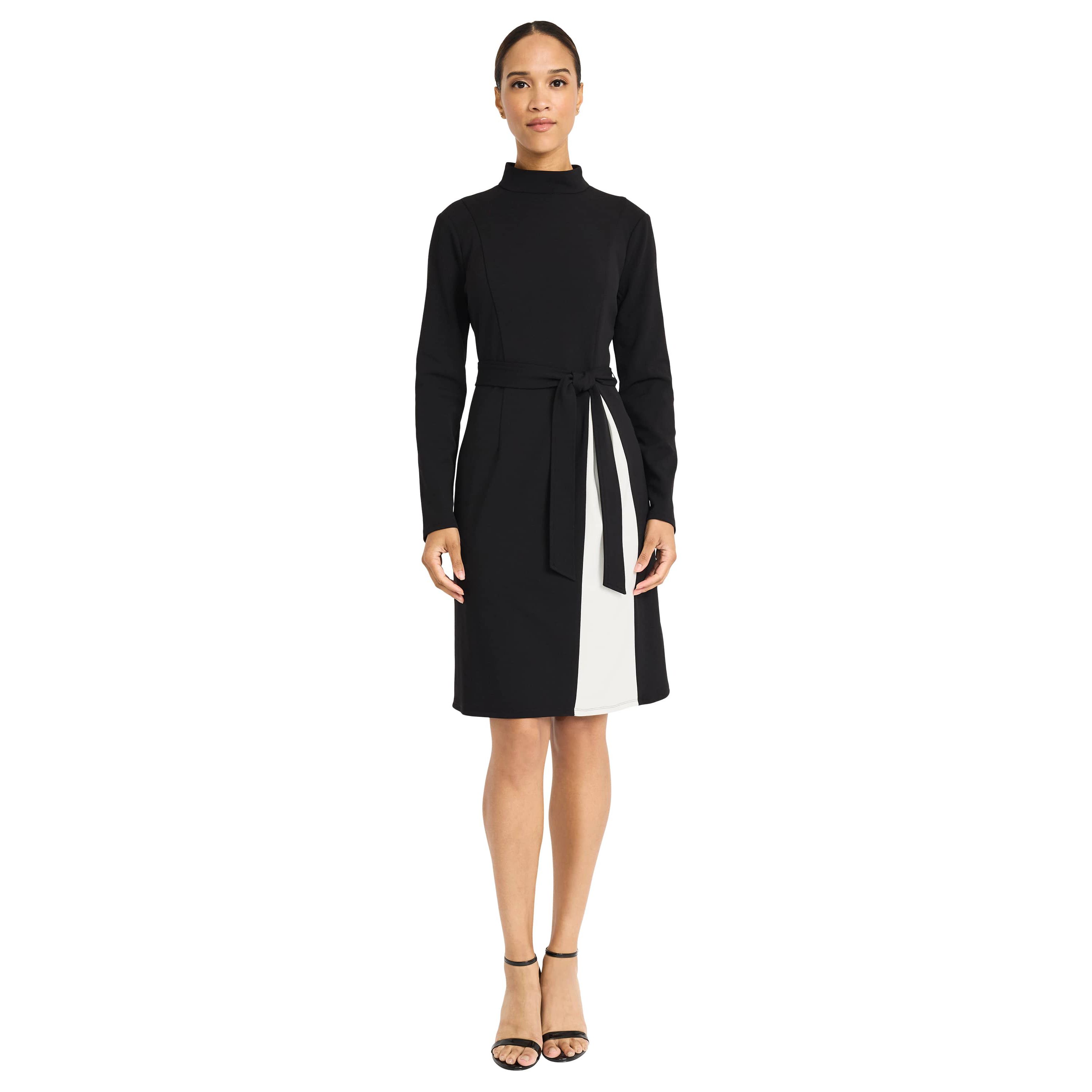 Colorblock Fit & Flare Dress