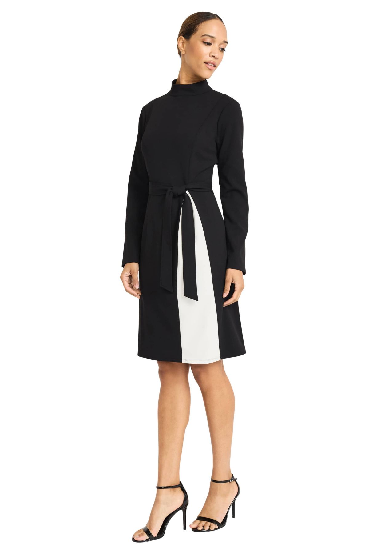 Colorblock Fit & Flare Dress
