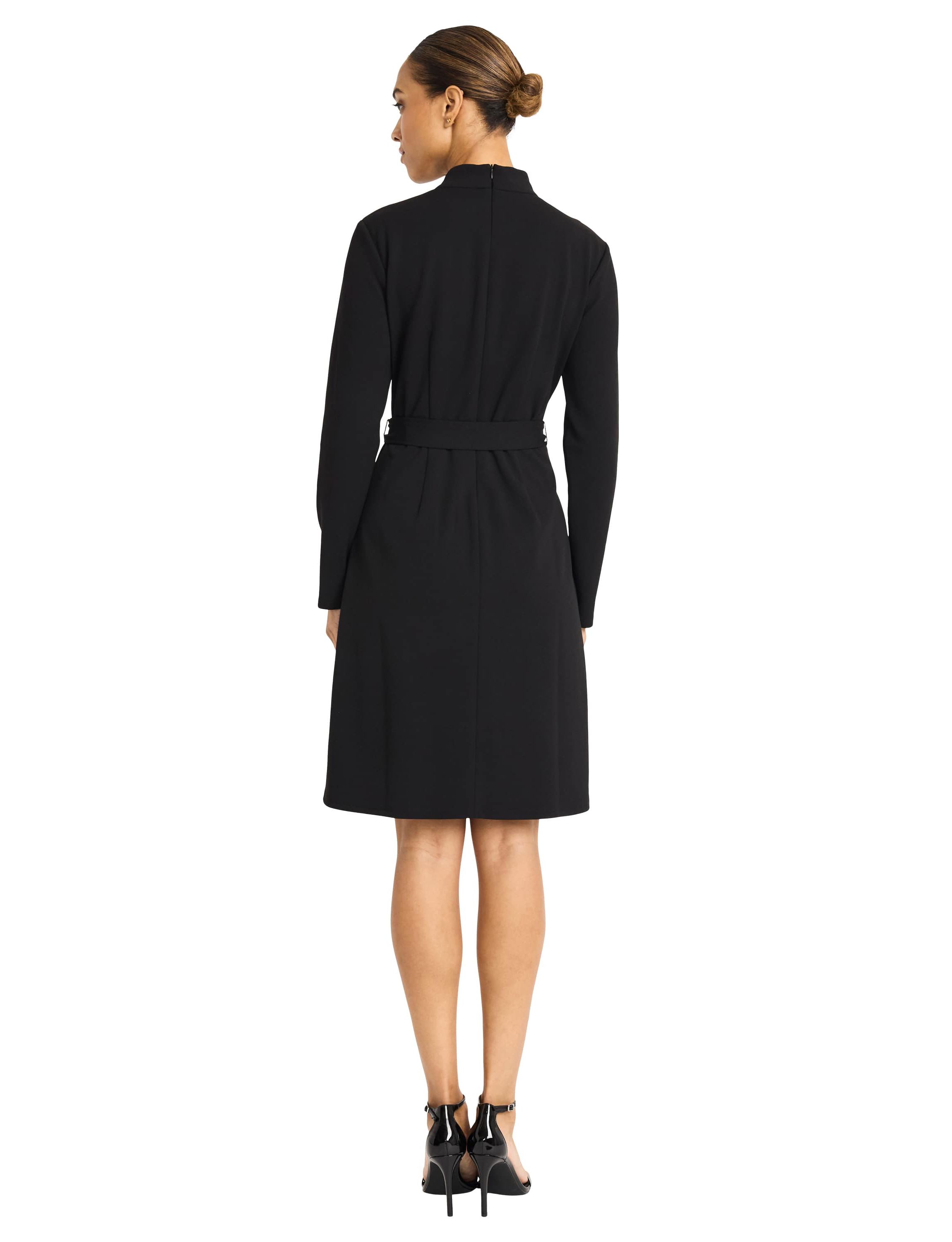 Colorblock Fit & Flare Dress
