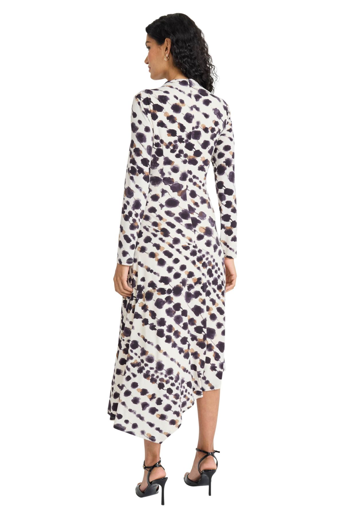 Asymmetrical Blurred Print Dress