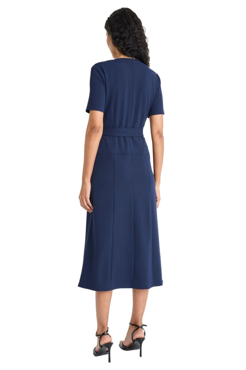 Short Sleeve V Neck Dress