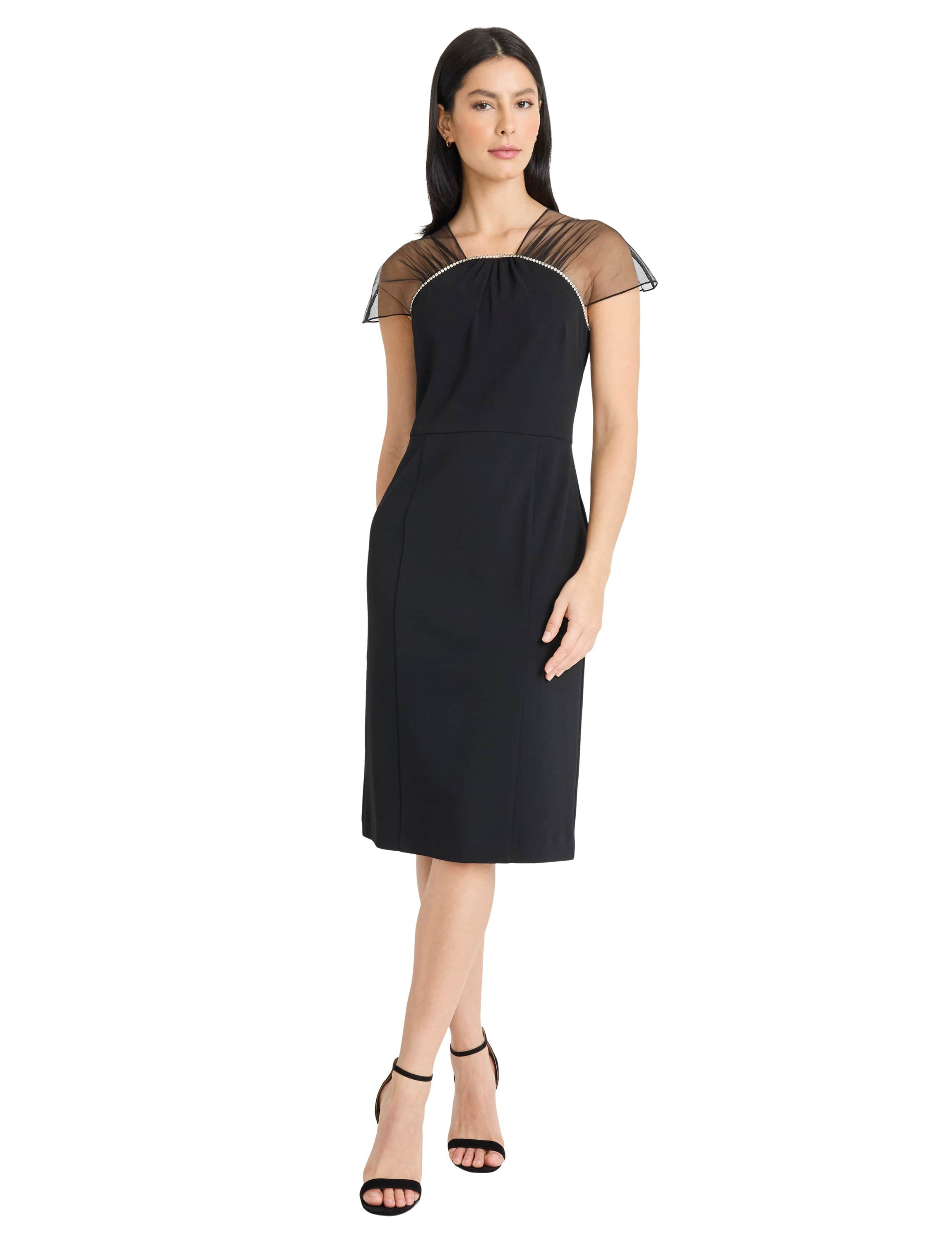 Embelished Illusion Dress