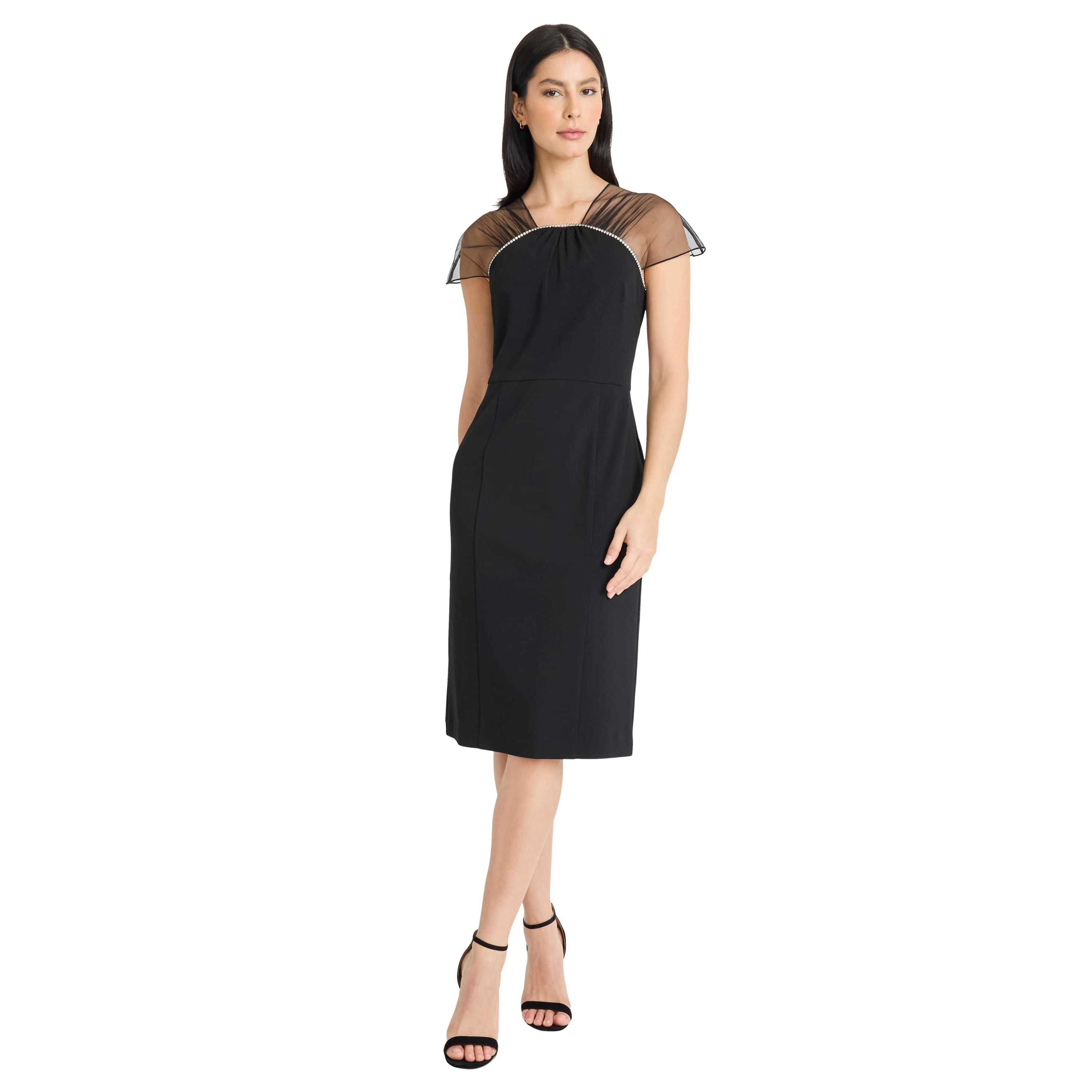 Embelished Illusion Dress