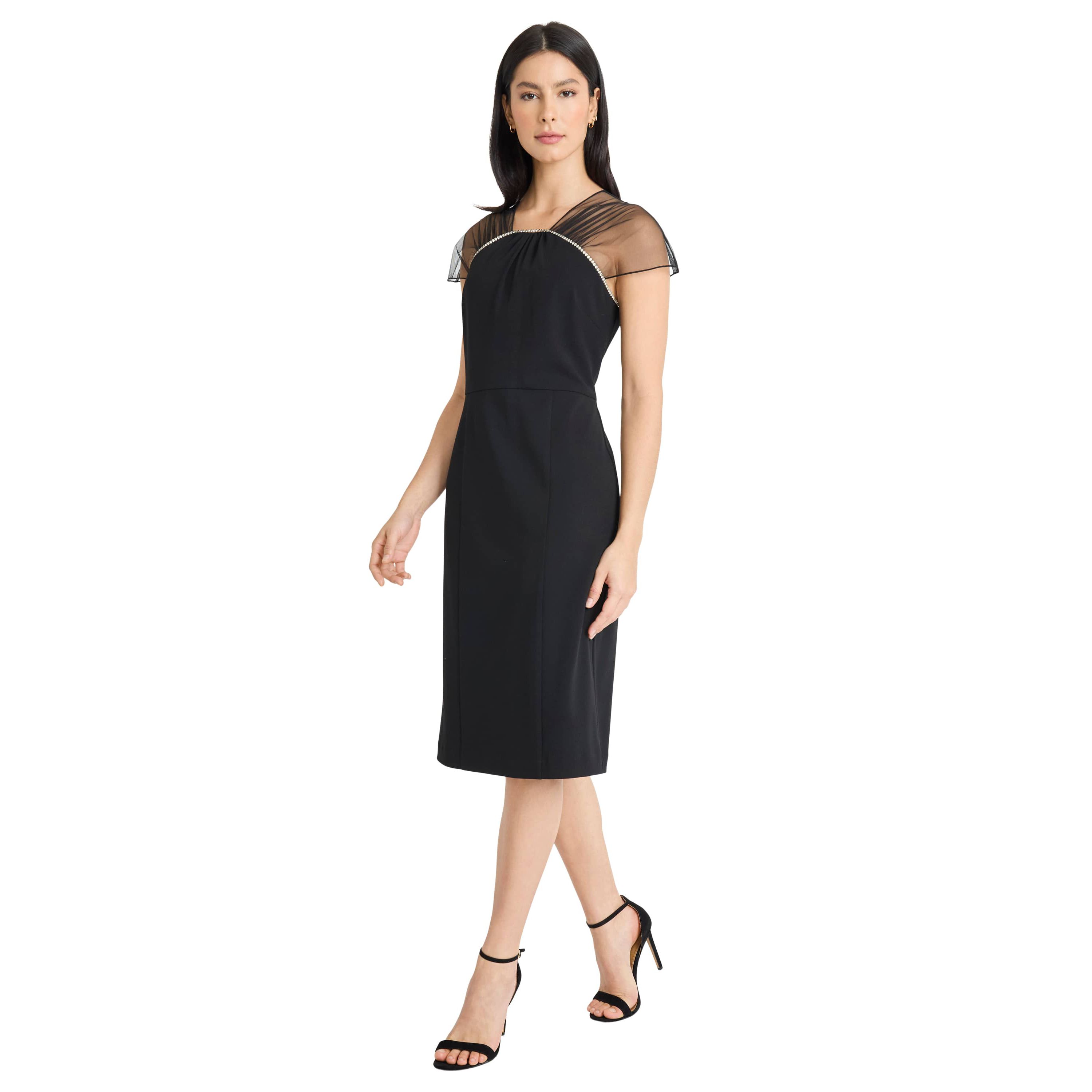 Embelished Illusion Dress