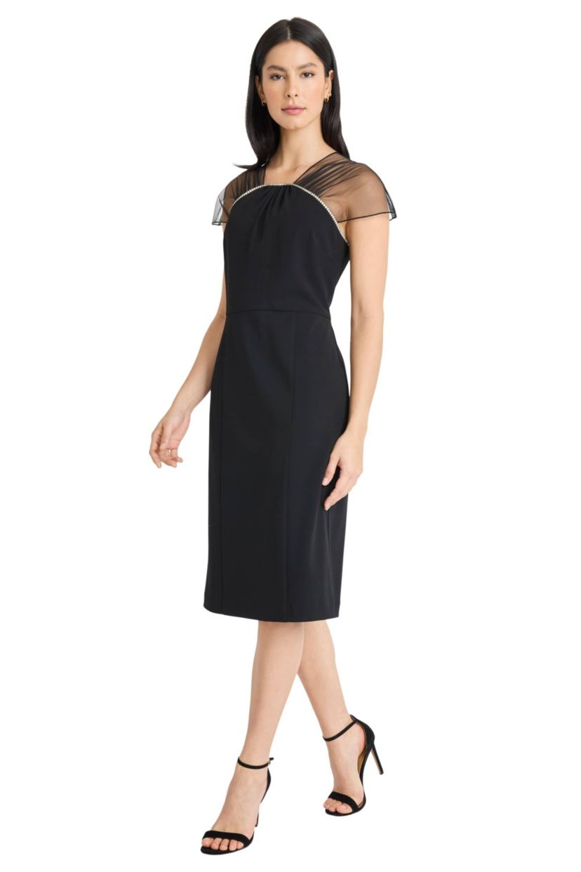 Embelished Illusion Dress