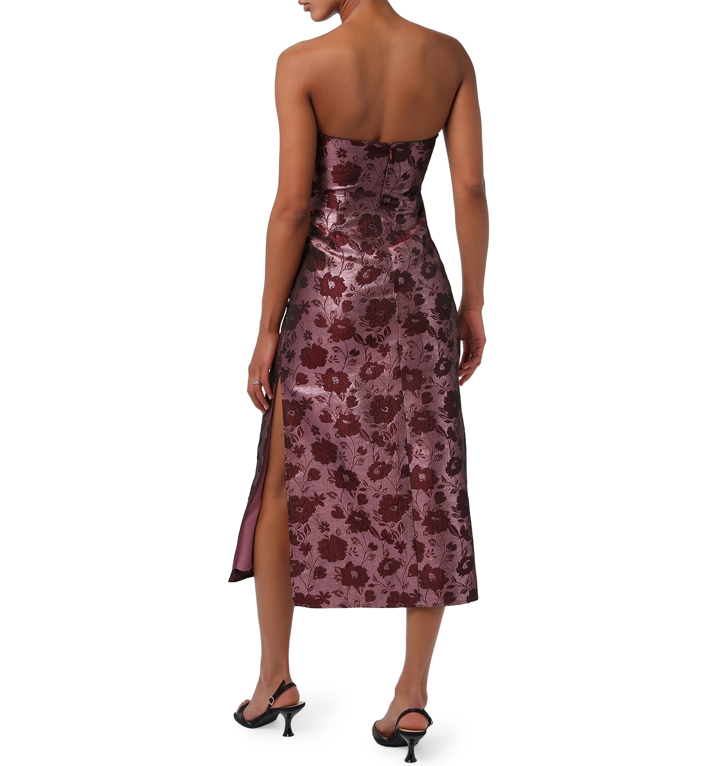 midi purple dresses for women Everina Rose Bust Midi Dress Purple