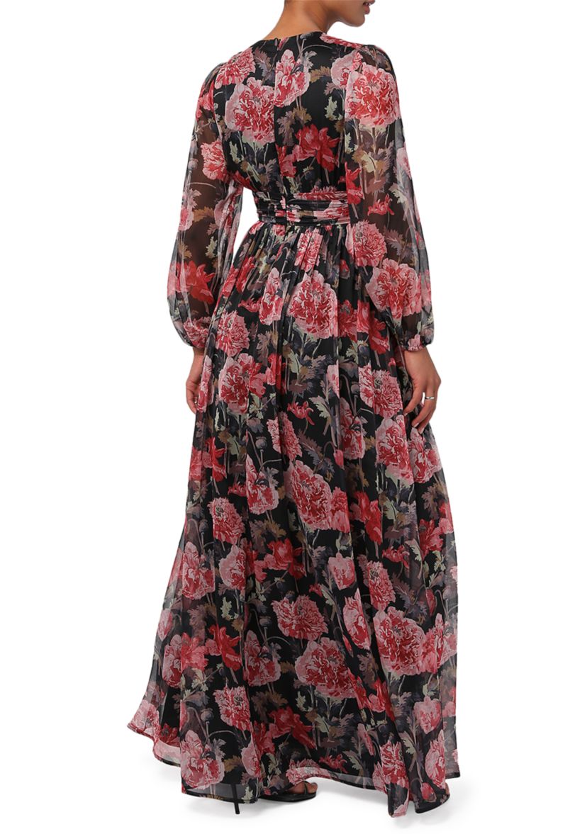 Womens Pearl Long Sleeve Maxi Dress