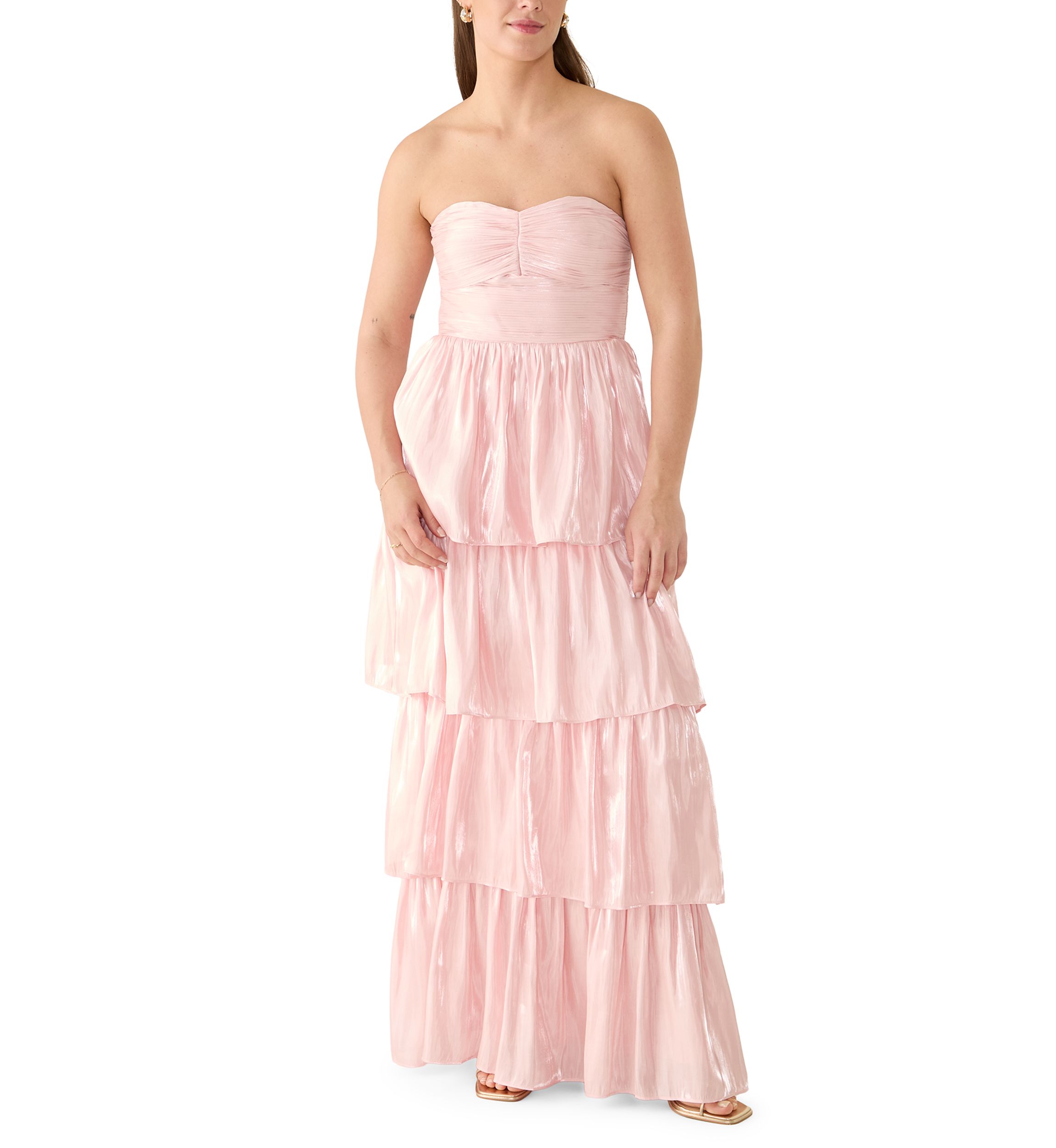 slim fit dress slacks Lulus Enchanting Allure Light Blue Sparkly Tulle Maxi Dress main image 1