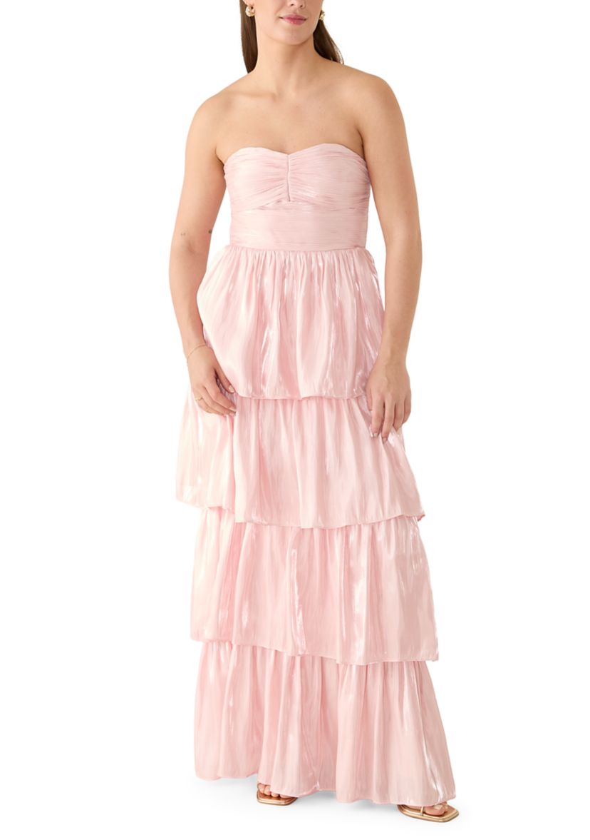 lulus pink dresses Light Swiss Dot One-Shoulder Mini Dress | Womens | Large (Available in M) | 100% Polyester | Do Not Bleach Pink Tie-Back Flutter Sleeve Maxi