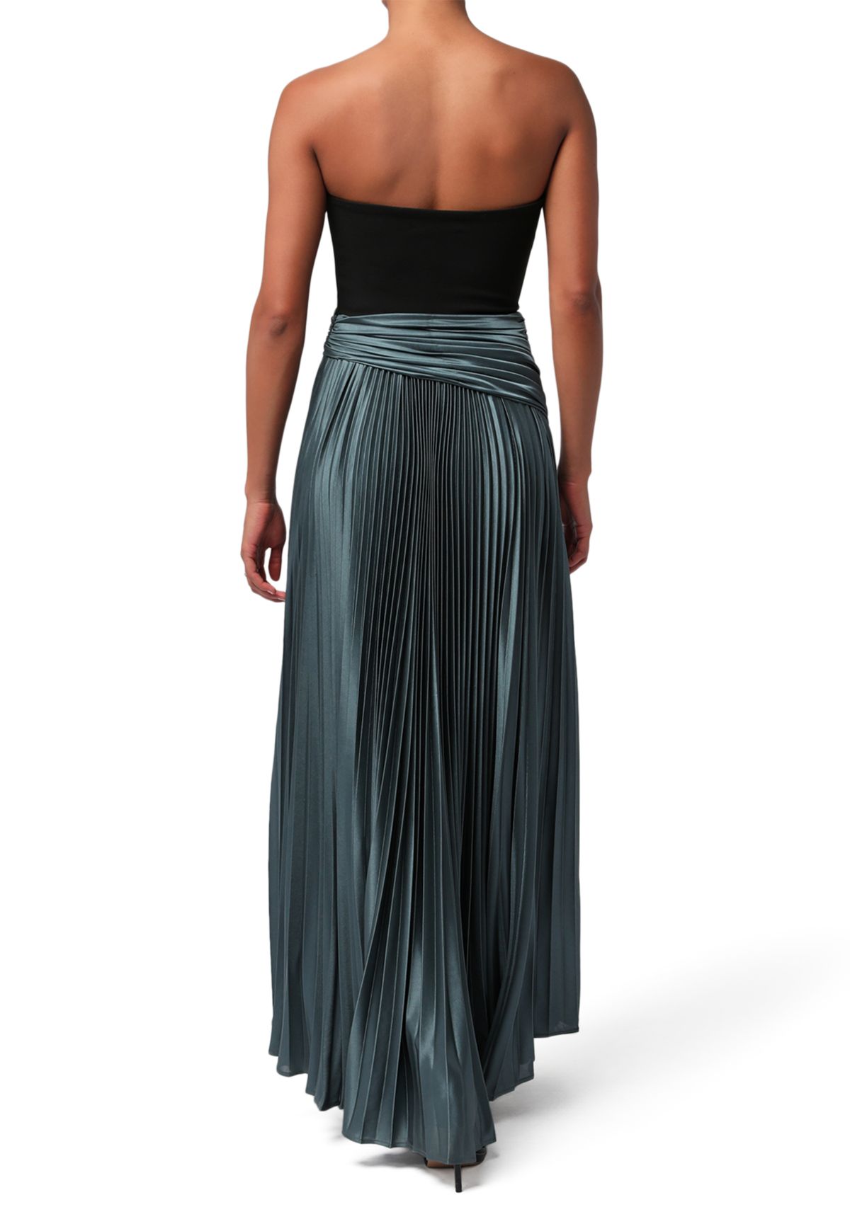 Womens Bryne Strapless Plisse Maxi Dress