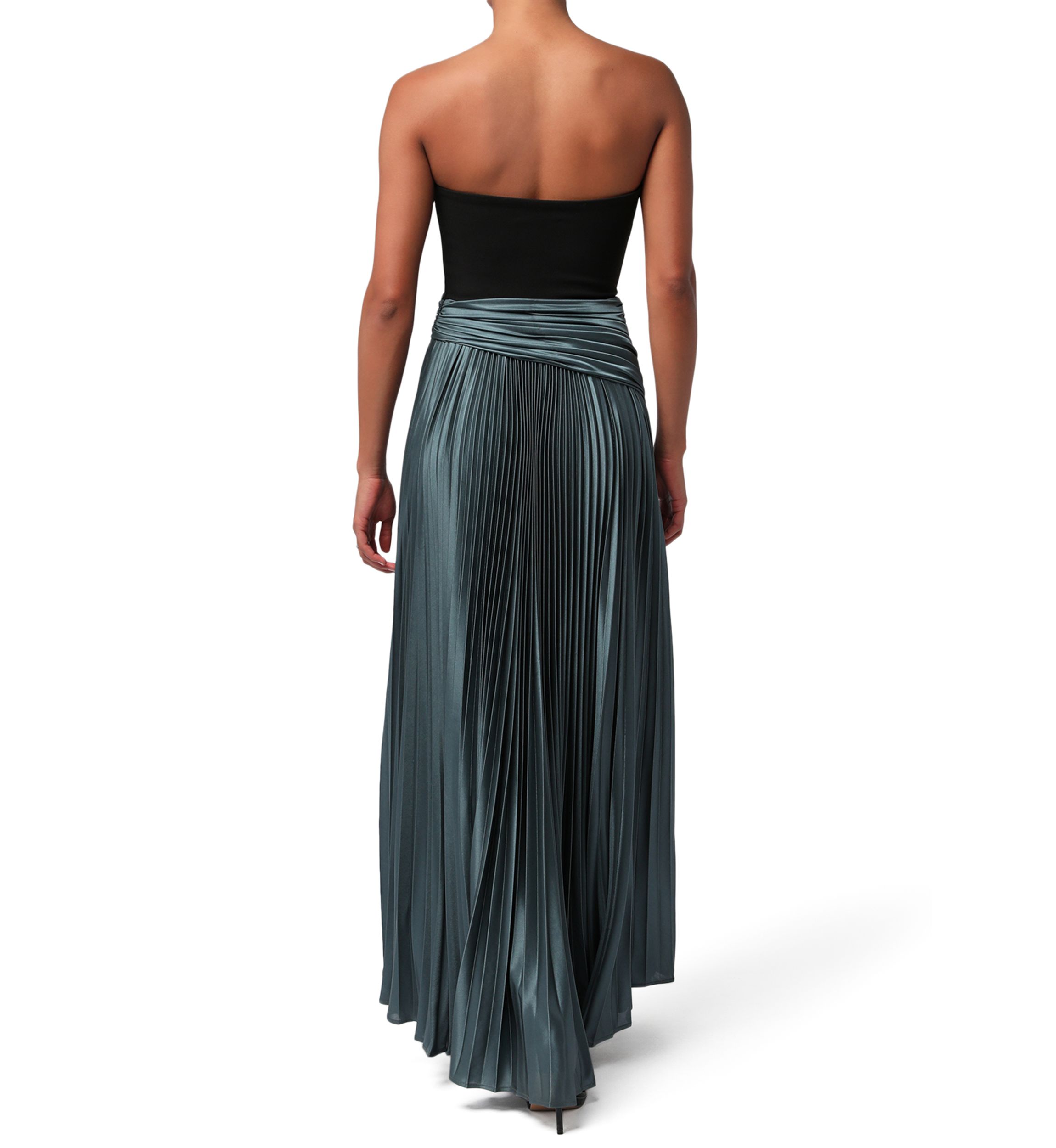 Womens Bryne Strapless Plisse Maxi Dress