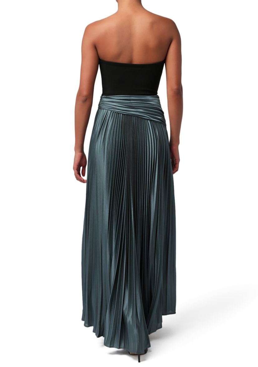 Womens Bryne Strapless Plisse Maxi Dress